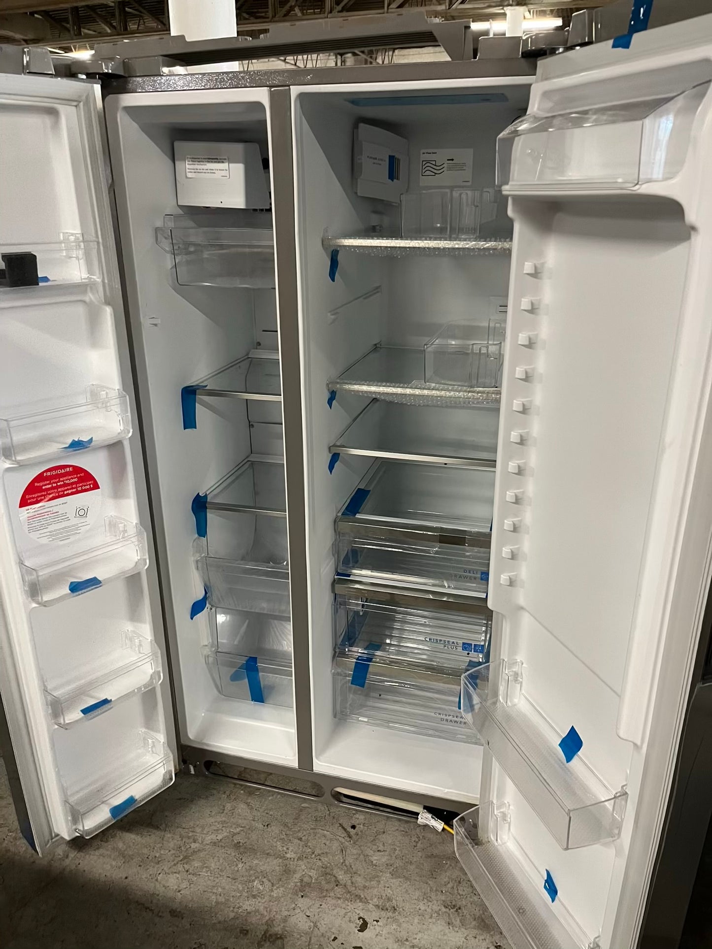 Open Box 📦 | scratch & dent Frigidaire side x side refrigerator w/ice water dispenser inside stainless steel 36" #RF505RB