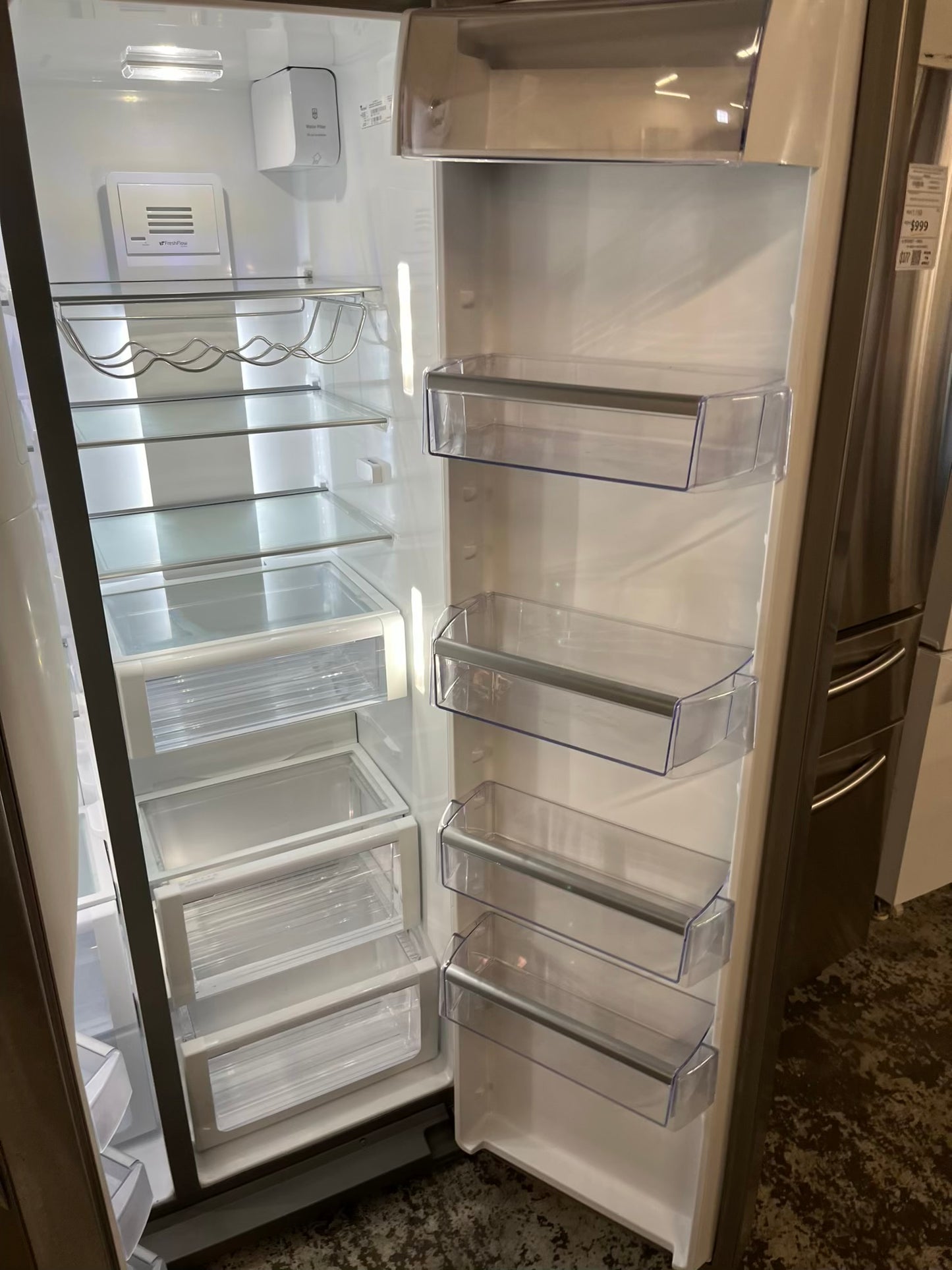 - Whirlpool Side x side Refrigerator stainless steel NO ice maker / NO water dispenser - item number #RF739AB 36” in Refurbished