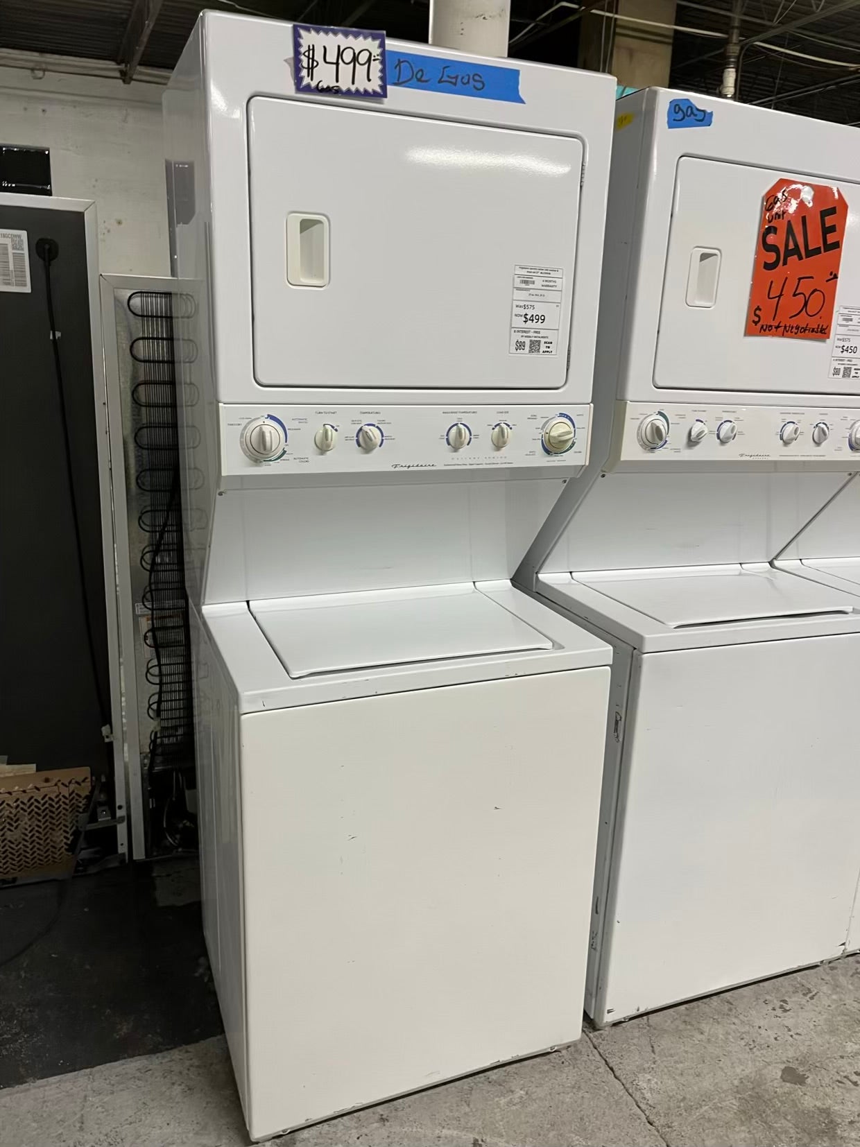 Frigidaire laundry center GAS washer & dryer set 27" #LC595HB