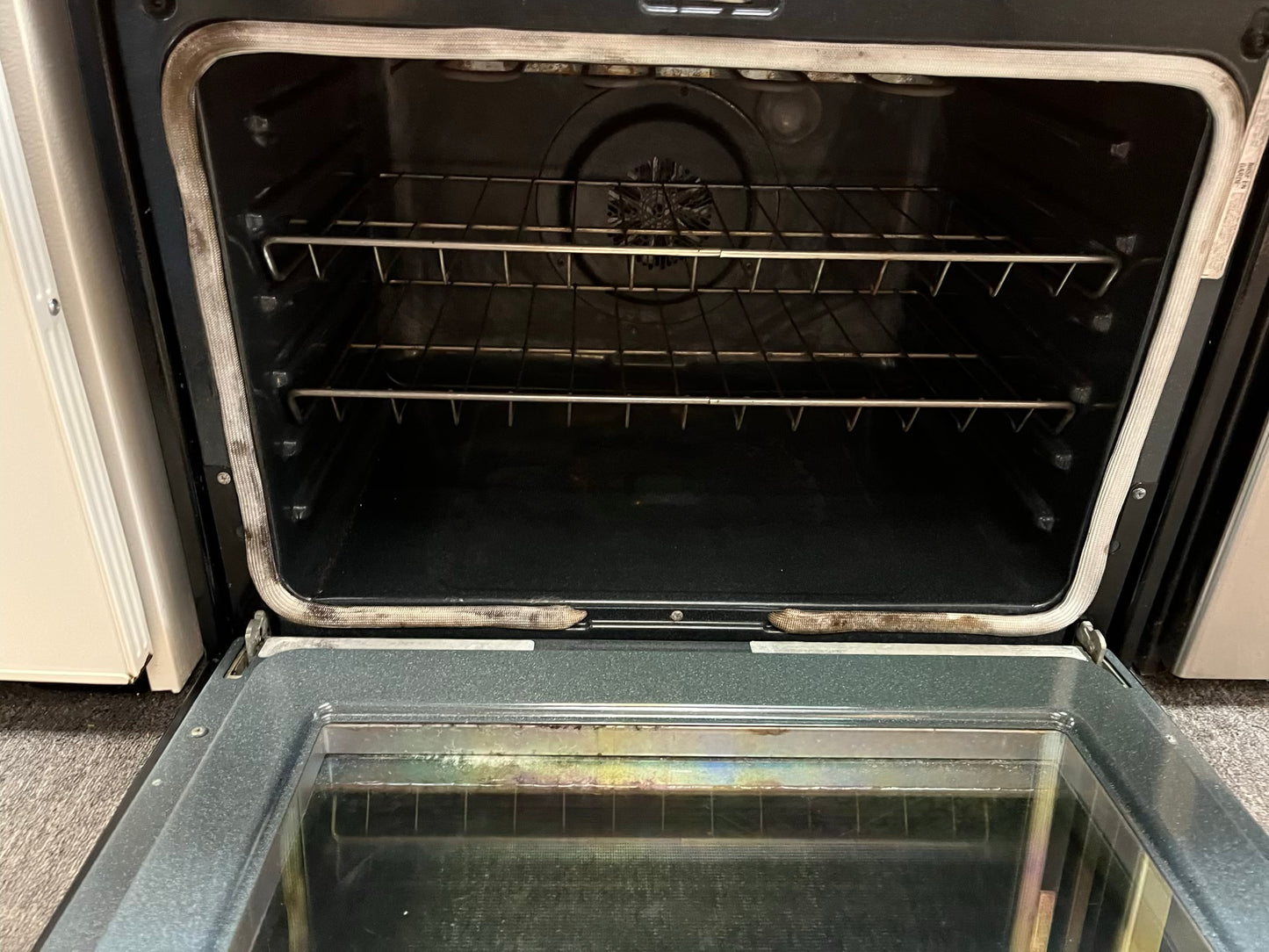 WHIRLPOOL ELECTRIC 220v STAINLESS STEEL FROZEN BAKE DOUBLE OVEN BROIL CONVECTION STEAM CLEAN 5 BURNER WARM ZONE #ER849YL