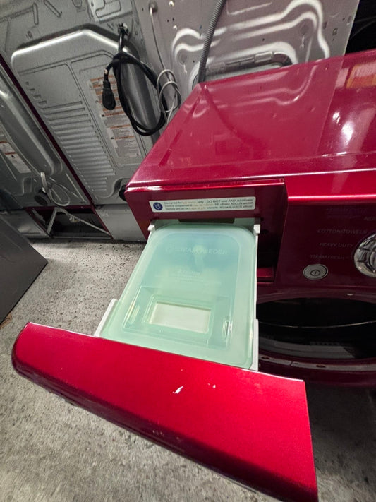 >special 🥳LG sensor Dry front load stackable electric 220v dryer in red 27" #EDLR58B