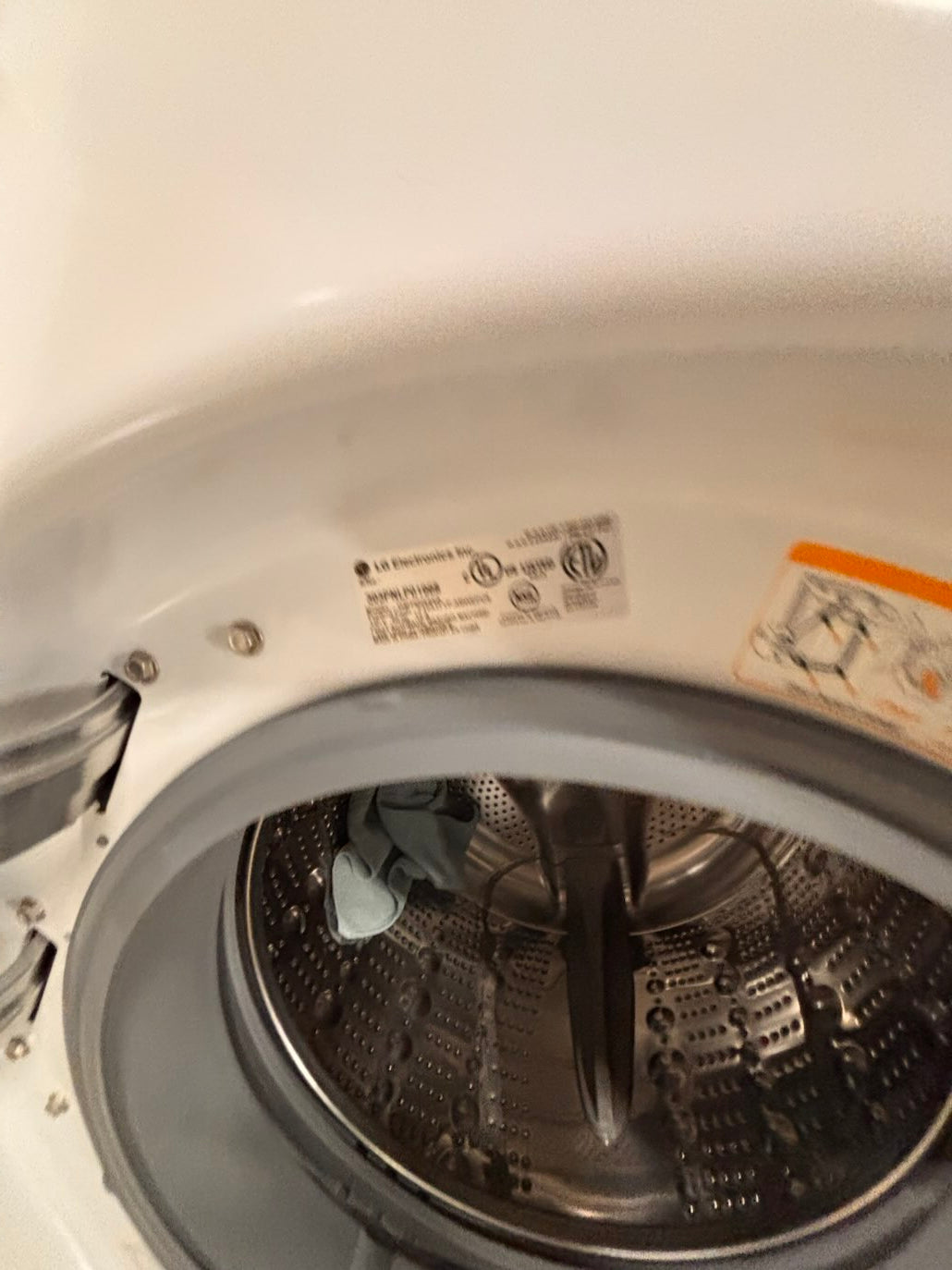 } } special🔥LG washer & dryer set large capacity,electric 220v front load stackable or side by side - sensor dry , working 💯 with warranty ! in white color used,refurbished #LGWW94SET