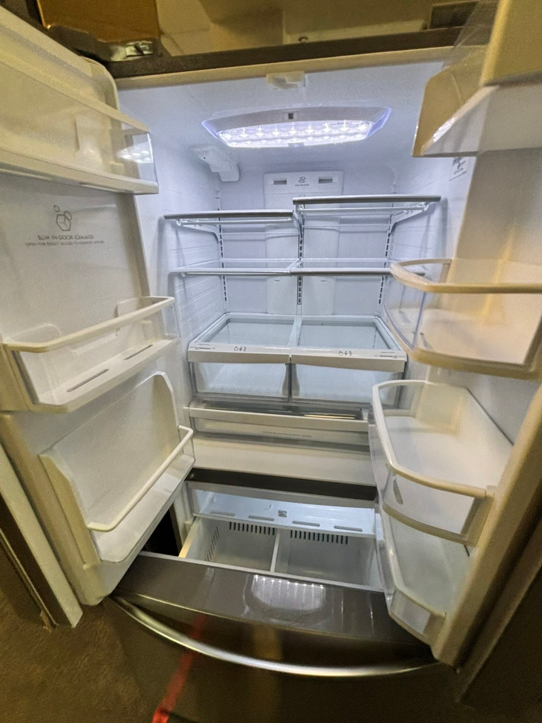 *Used Refurbished 33” Kenmore 26 cu.ft rench doors refrigerator stainless steel w/ice & water dispenser inside  item number #RF559LL