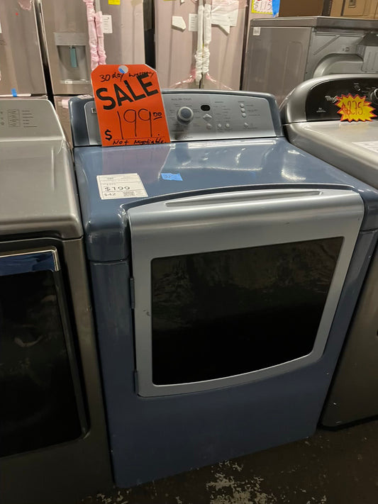 Kenmore Elite large capacity electric 220v dryer in blue 29" Refurbished #ED0747DB