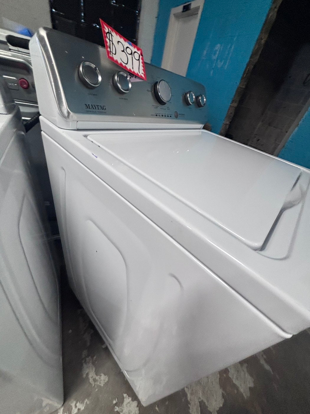 >maytag Top load washing machine large capacity w agitator Drum stainless steel 27" used-Refurbished #ASD5BL