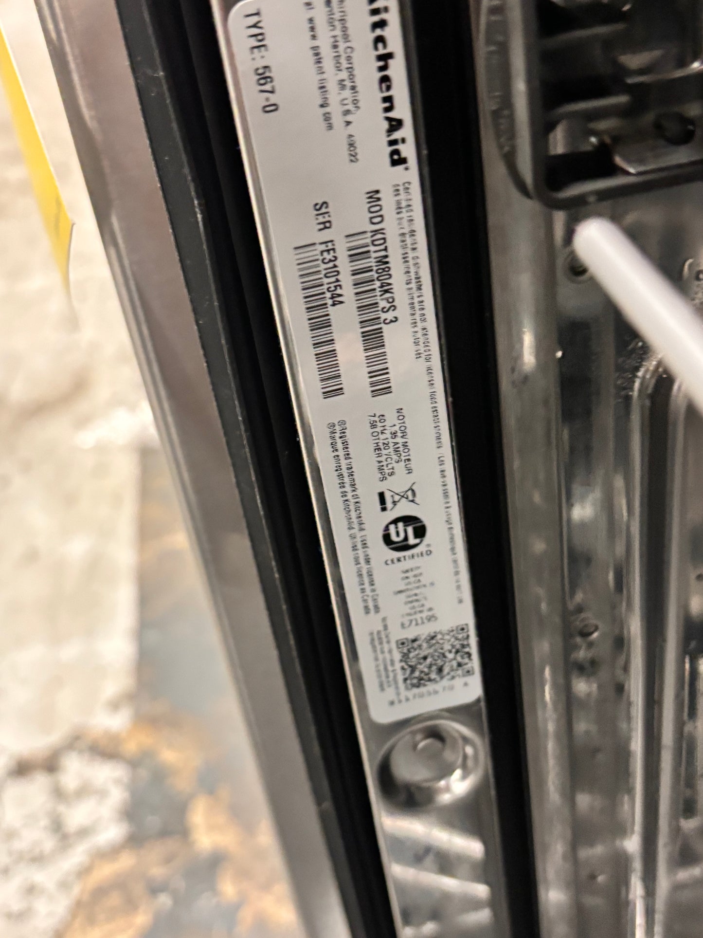 >24 in. KitchenAid - 360 Max
Jets Third Rack
Dishwasher with
Stainless Steel Third
Rack Wash Jets,                          model       number:KDTM804KPS   Stock number #KADW4H3B