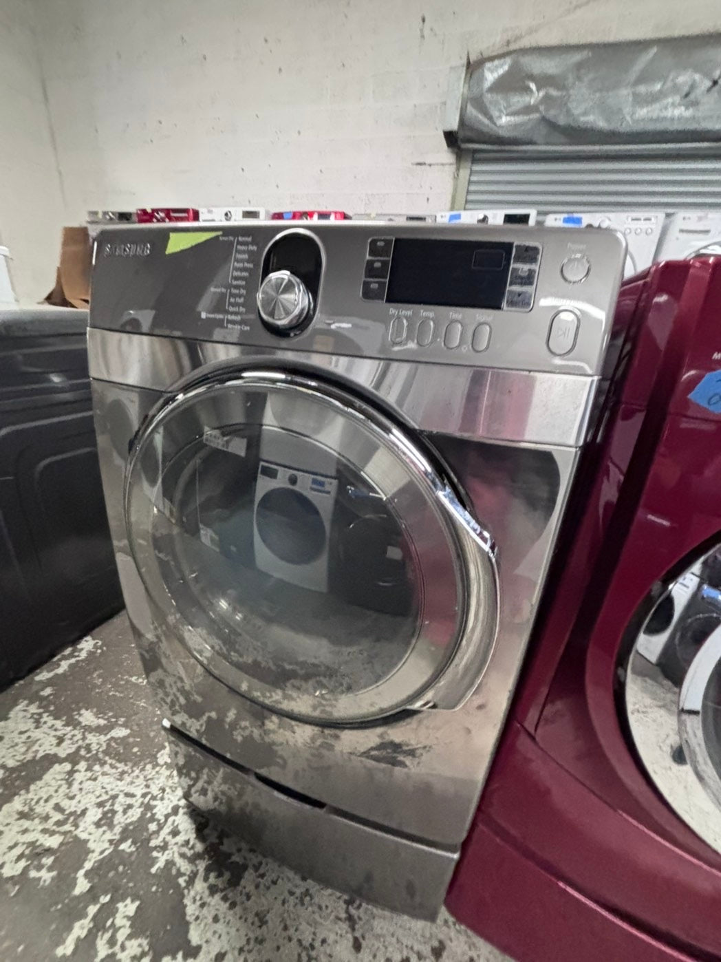 Special🔥Samsung GAS Dryer front load w/pedestal extra storage 27" in  used -Refurbished.  #GDSD3JL