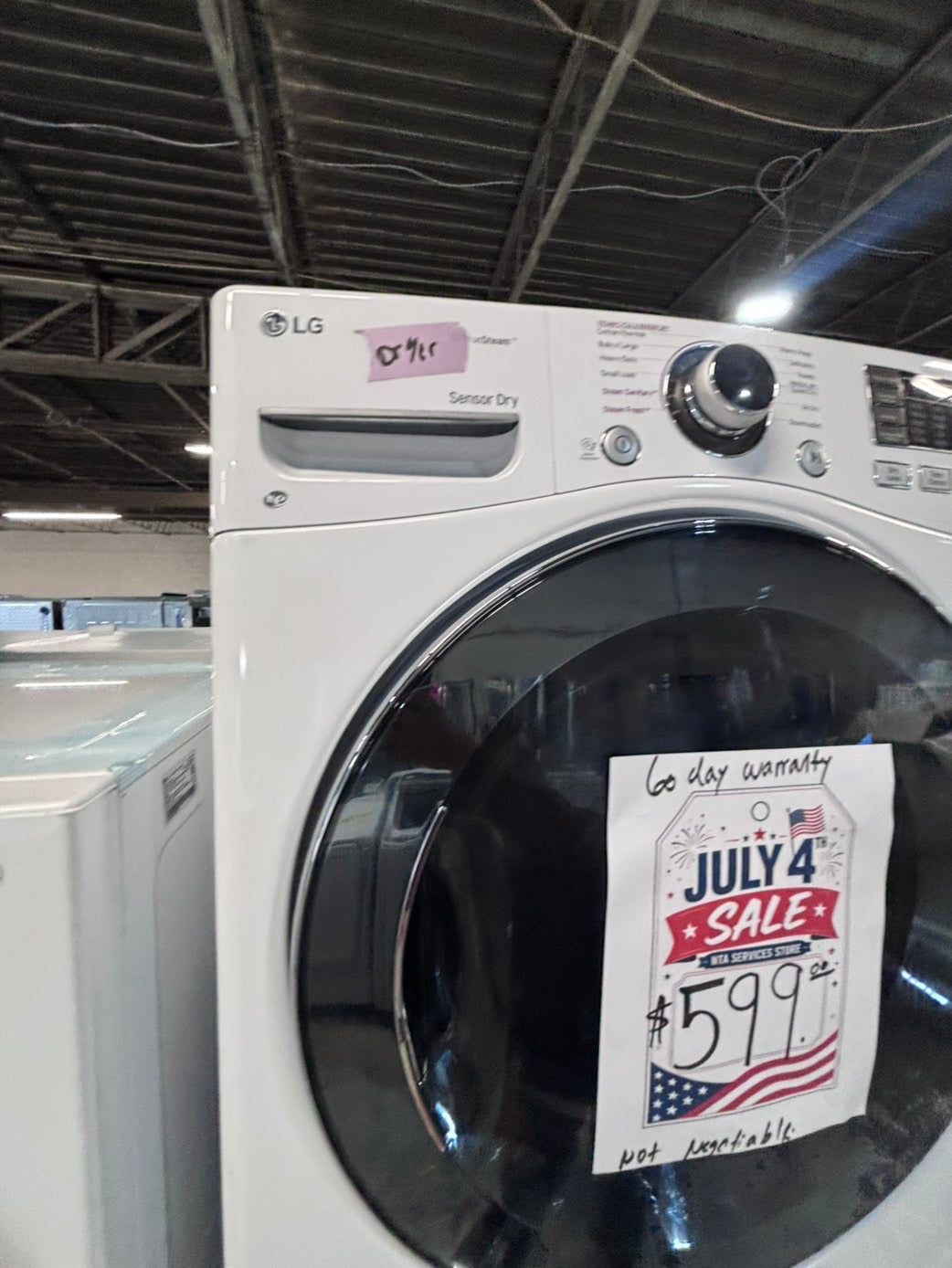 >*early July 4th special 🇺🇸LG washer & dryer set electric 220v front load stackable or side by side - sensor dry in white color #WWS2BSET