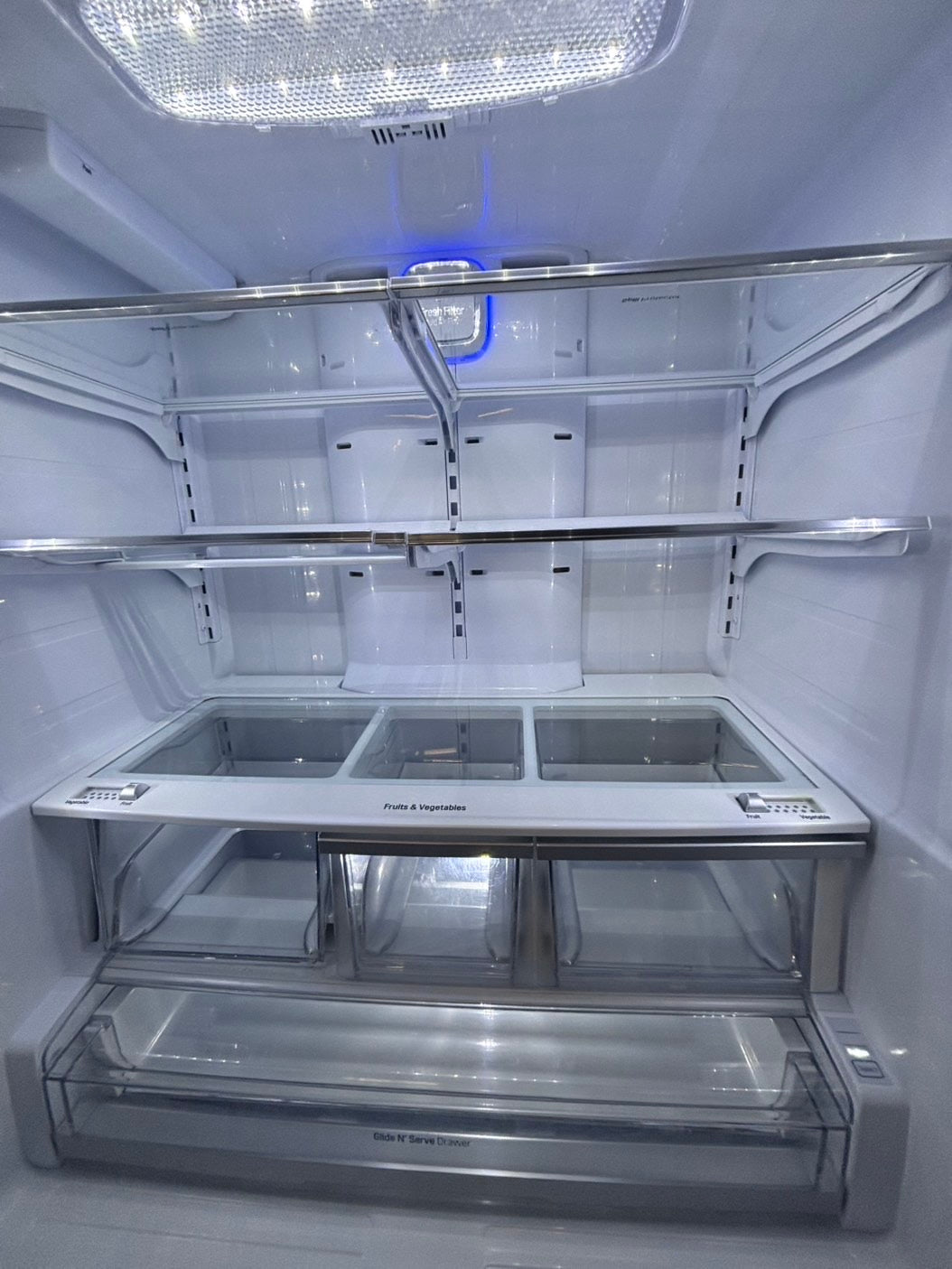 >special 3pc. Combo =LG French door Refrigerator counter depth  w/ ice water dispenser 36",gas stove 5 burners & new the range microwave all same brand  #ARF31B3PC