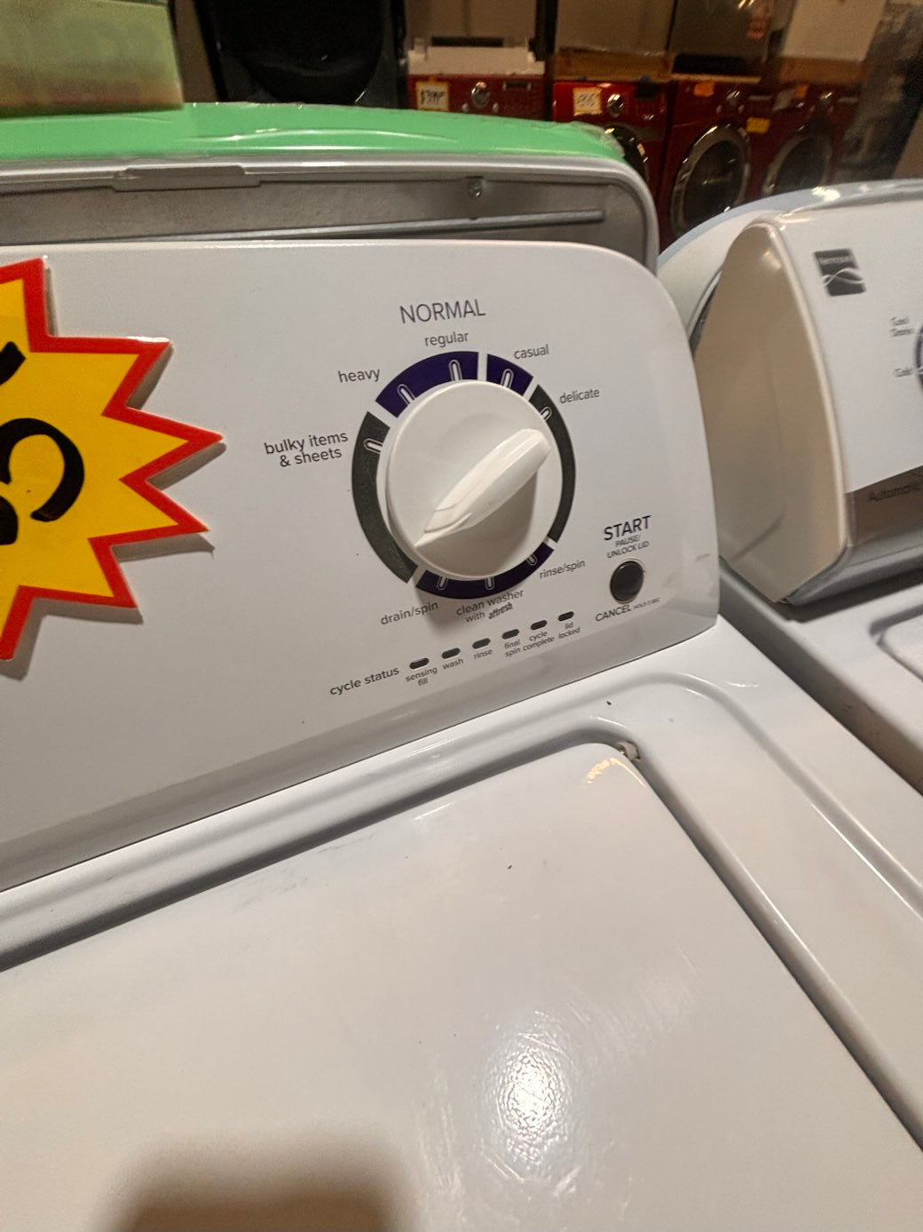 }}Amana Top load washing machine w agitator 27" in good condition,working 💯 with warranty ! used-Refurbished #TWT17TB