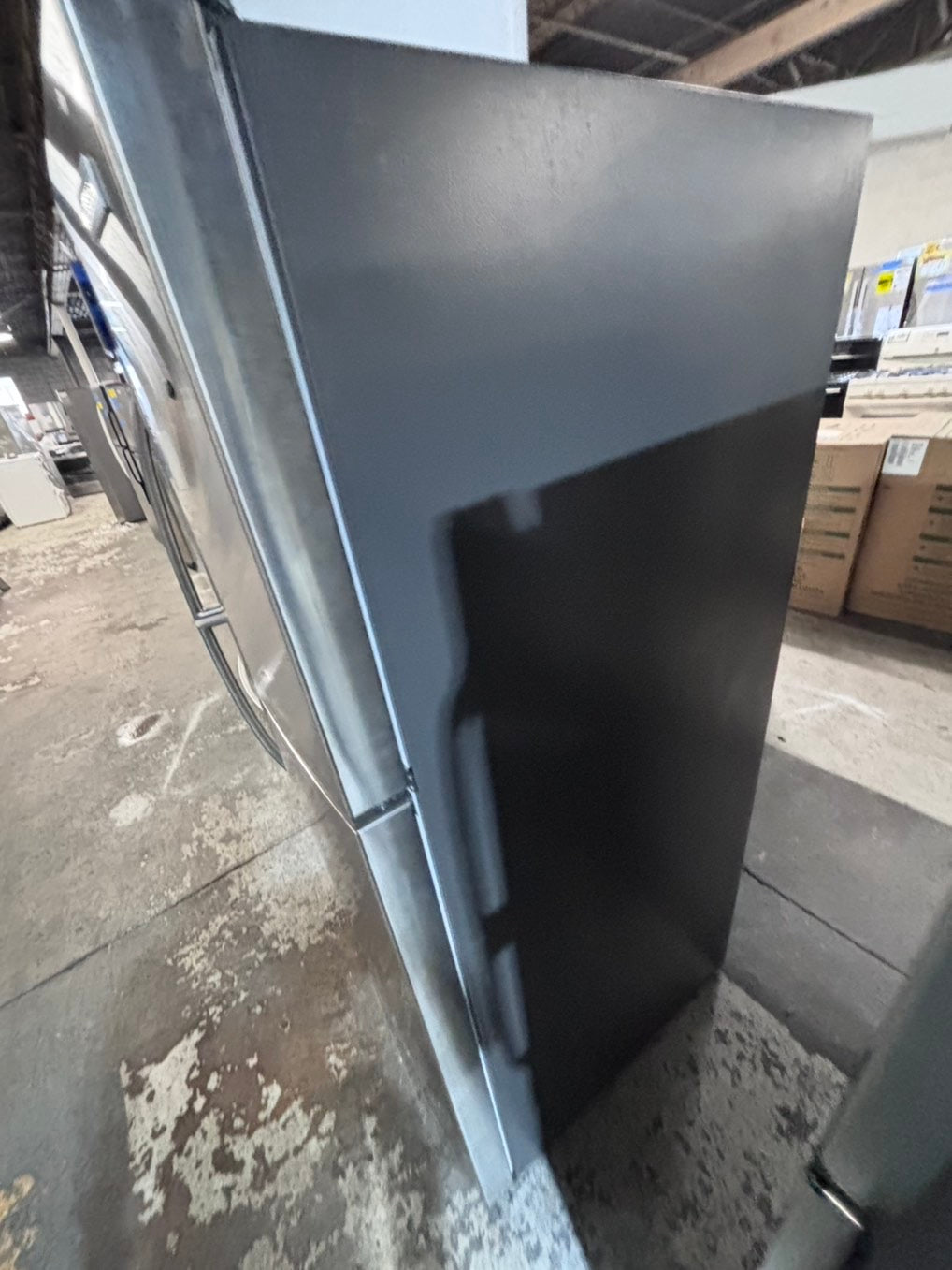 >*frigidaire  top freezer refrigerator stainless steel used-refurbished 30"x 66’’h #RFF819B