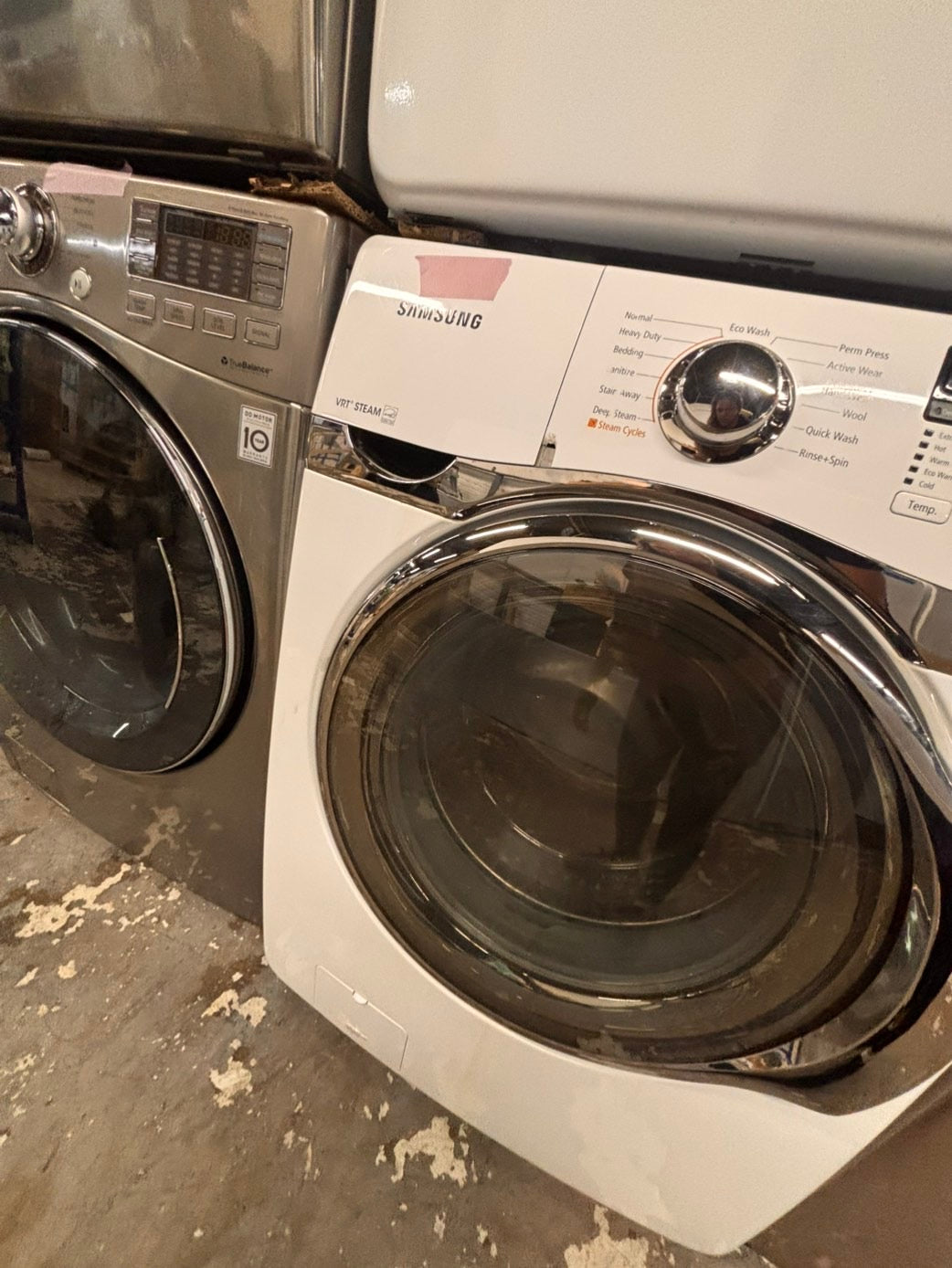 SALE🔥SAMSUNG front load washer large capacity & dryer set electric 220v front load stackable or side by side - in white #WS3RTSET