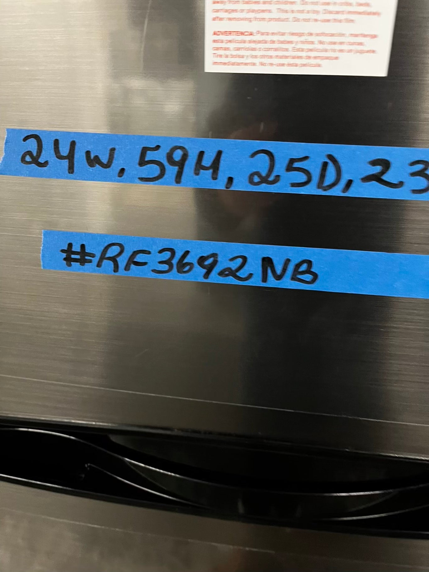 * Used | Refurbished Haier top freezer refrigerator 24" #RF3692NB