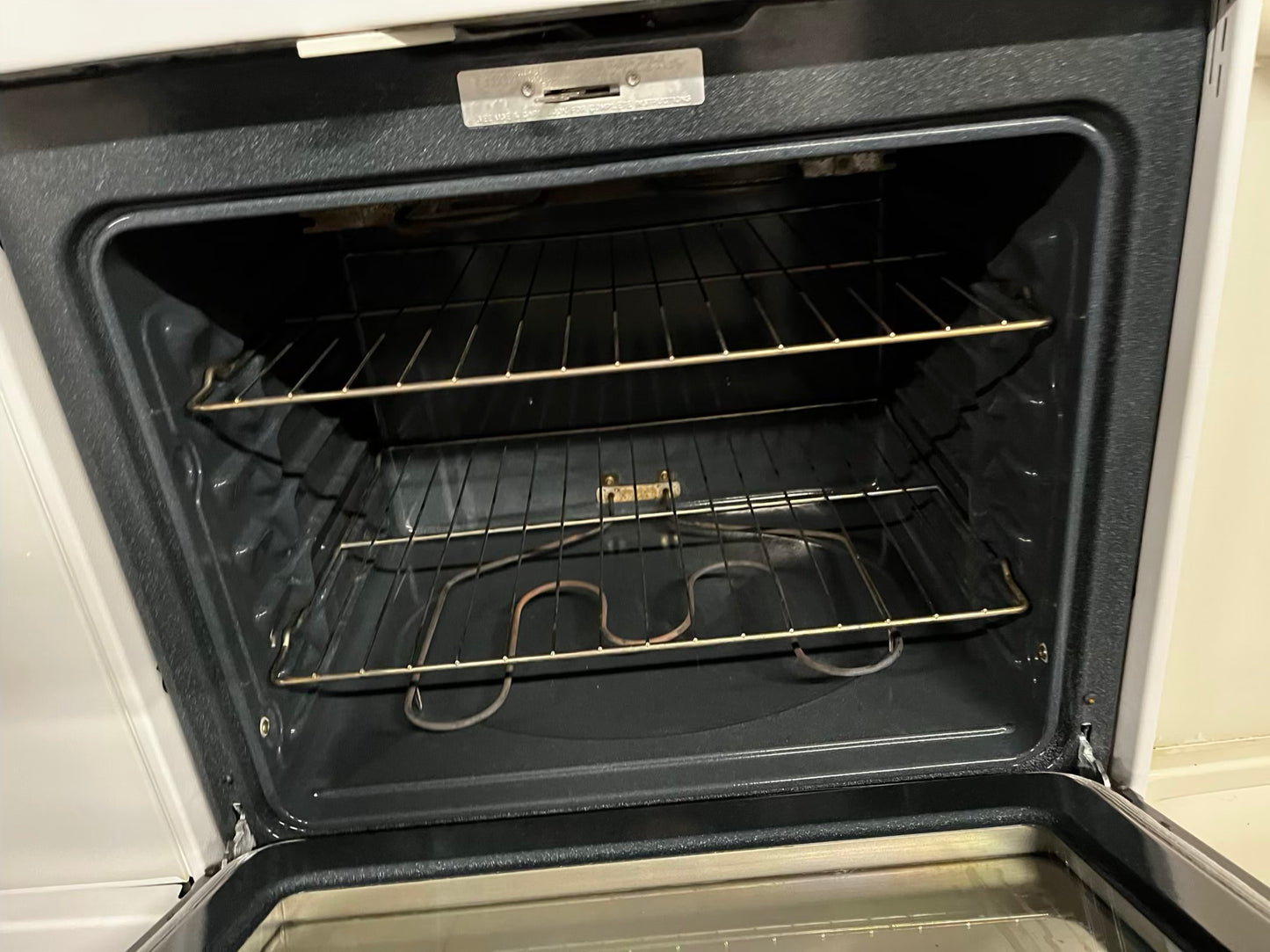 🎄Holiday Sale 🎁GE glass top electric range 220v 4 burner Refurbished bake Broil hi/lo in white 30" #ER923T1B