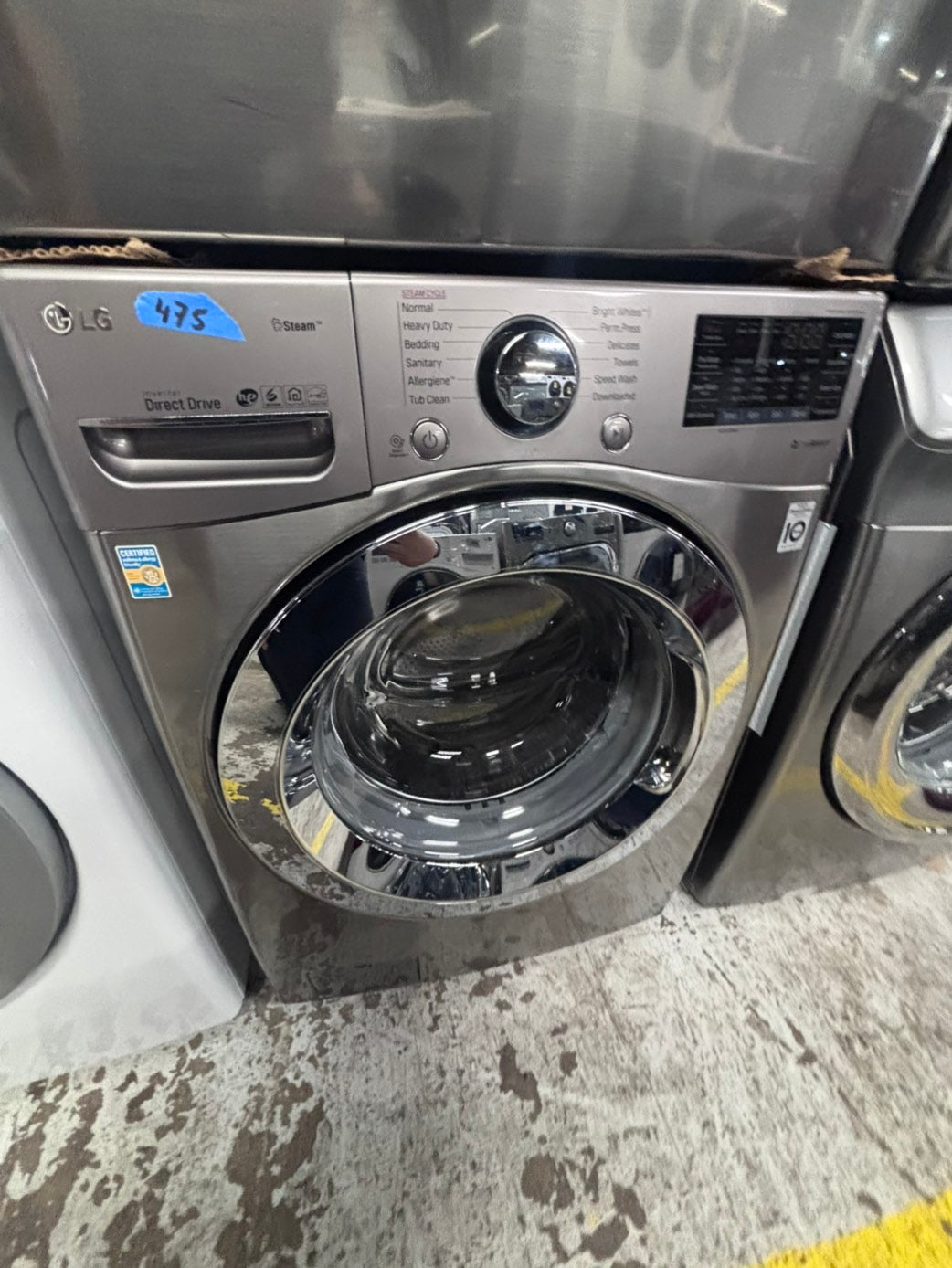 >*LG washer & dryer set electric 220v front load stackable or side by side - sensor dry in gray  #WGDS42BSET