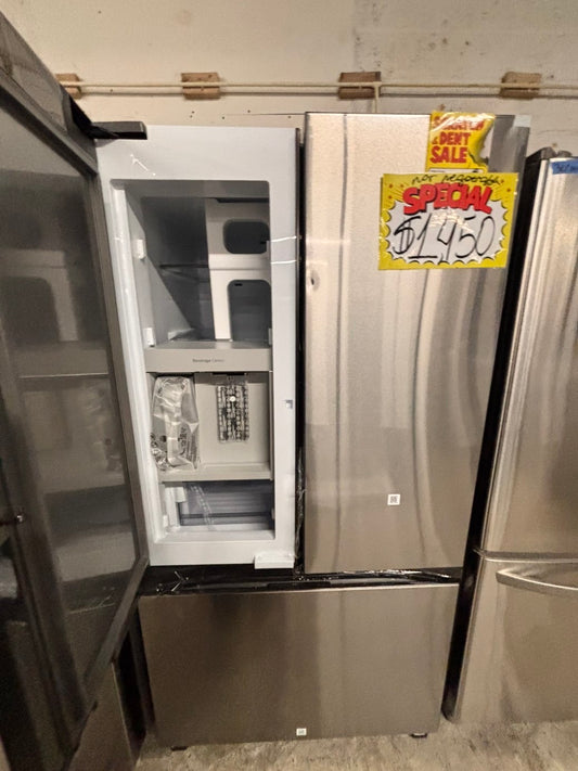 >special🎈new open box Mega Capacity Standard Depth 3-Door French Door Refrigerator in Stainless Steel 
#RSS334B 36” in
