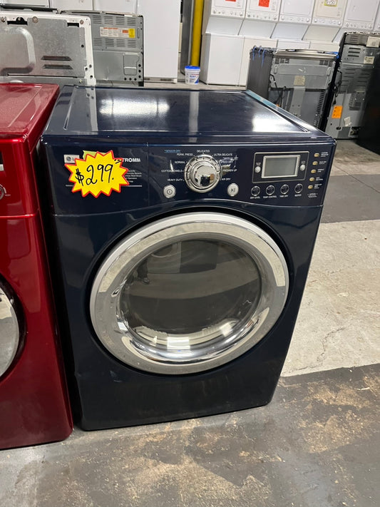 LG TROMM front load stackable electric 220v dryer in navy blue  27" #ED220VB