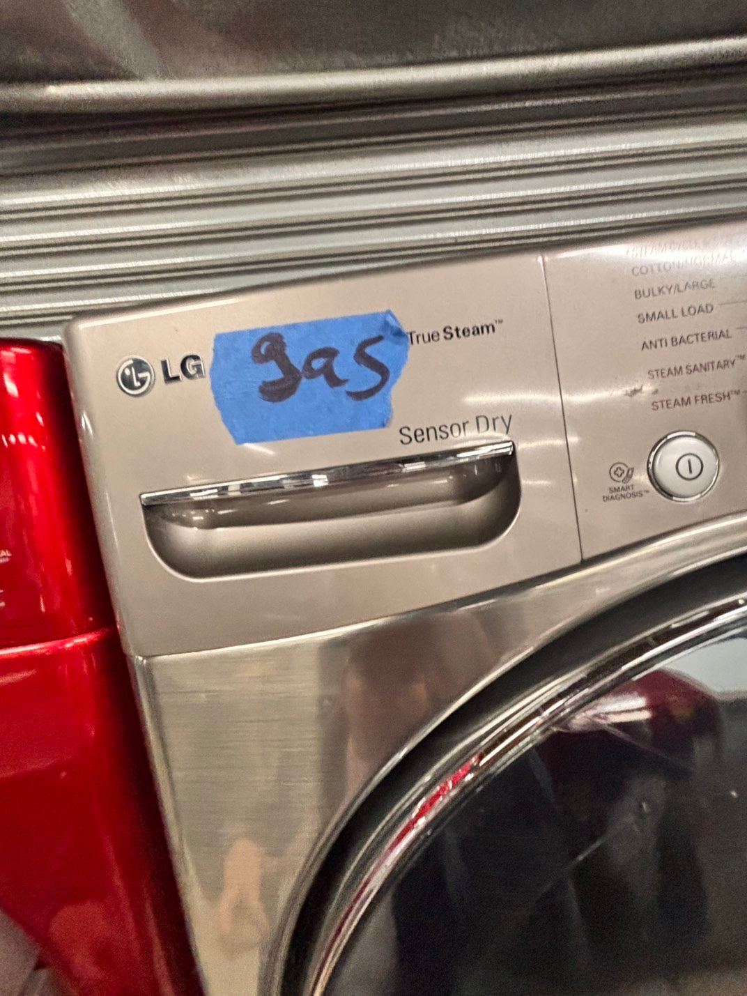 >special 🔥LG GAS  washer large capacity& dryer steam set front load stackable or side by side gray 27” in used-Refurbished #FWP33BSET