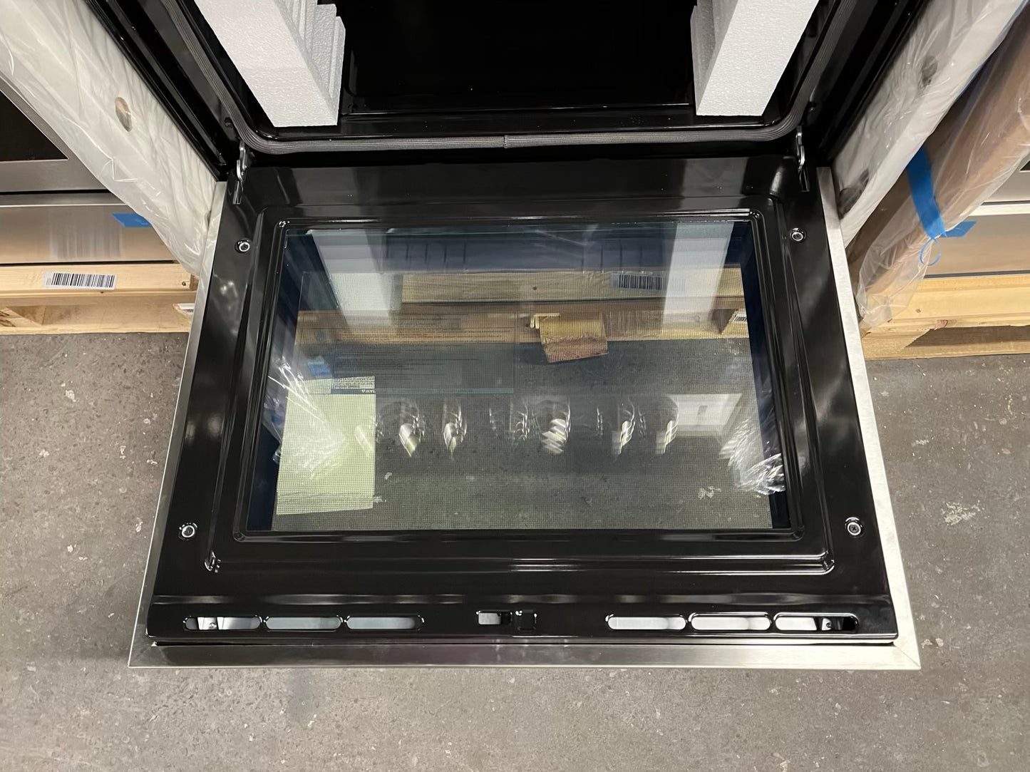 Open box 📦 Bloomberg gas range stainless steel slide in 5 burner convection bake broil hi/lo Sabbath 30" #RF739KB