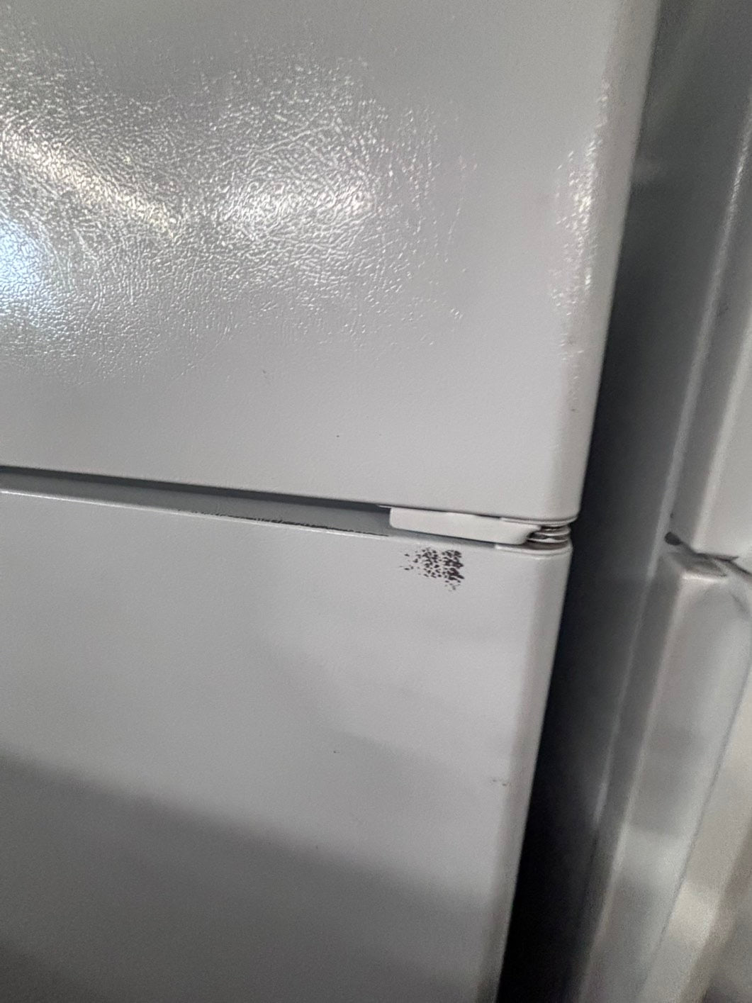 >GE 30” Top freezer fridge white  used-refurbished #RFN65B
