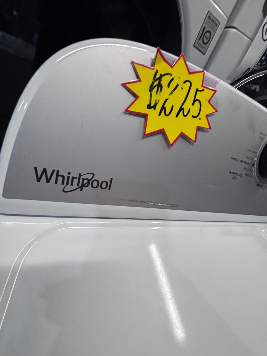>*whirlpool side x side large capacity electric 220v dryer  in white 27” Refurbished #ED861B