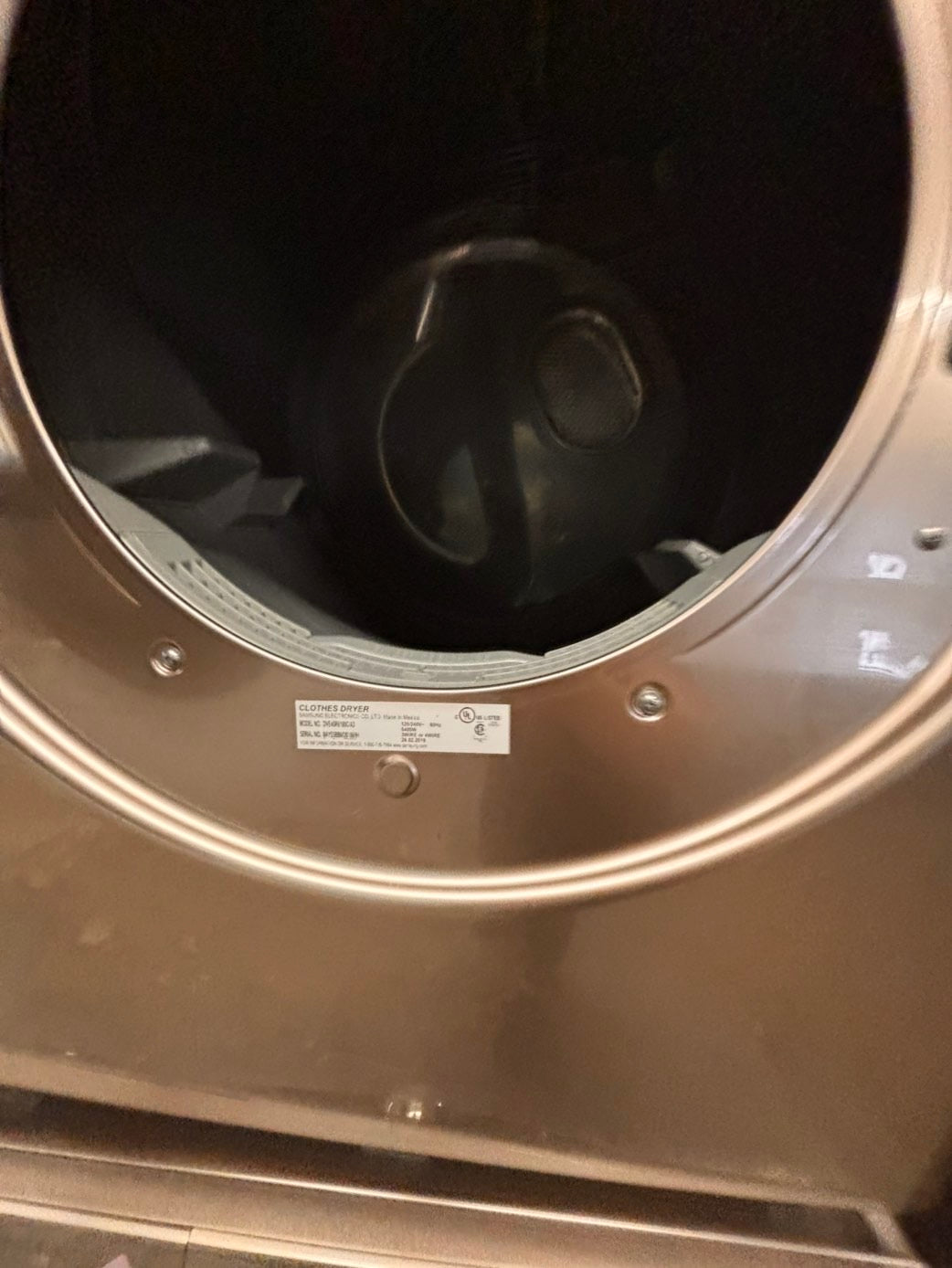 >*Samsung steam washer 4.5 cu ft & dryer 7.5 cu ft set electric steam 220v front load stackable or side by side - sensor dry He Tuscan  color  #W7TWWBSET