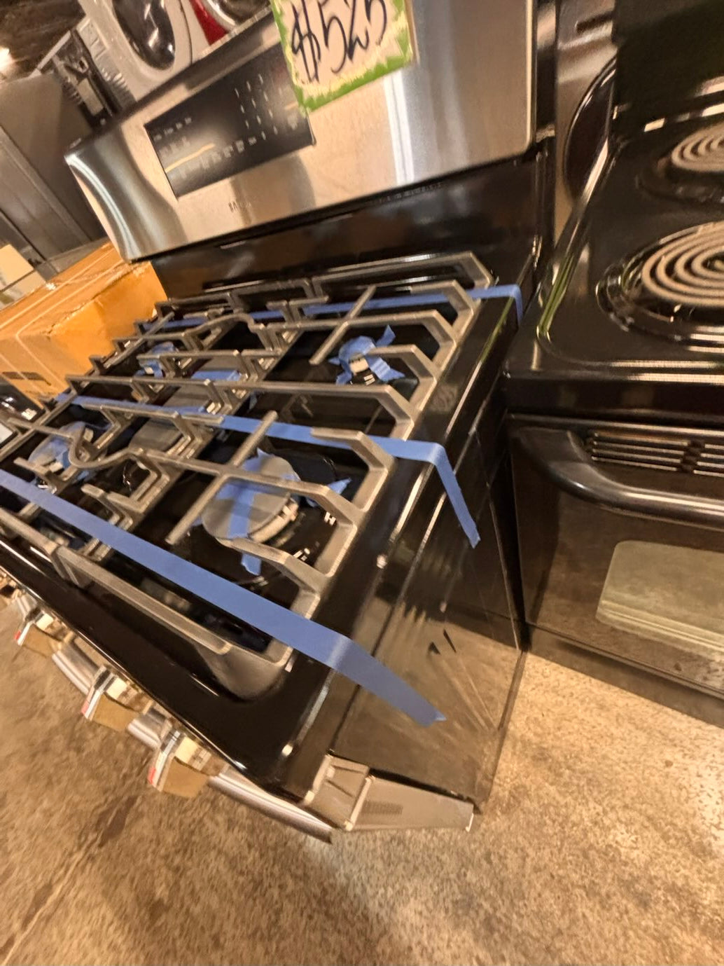 }} samsung Gas range 5 burner convection oven bake ,broil Hi/Lo self clean in stainless steel used-Refurbished 30” #SG911FB