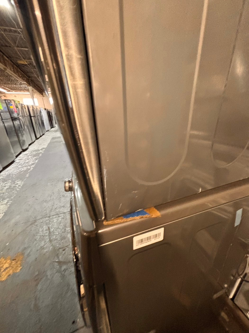 >*special🌟🔥 Used-great conditions refurbished LG steam washer 4.5cu ft & electric steam dryer 7.5 cu ft large capacity set electric 220v front load stackable or side by side - sensor dry He in silver-gray   #WDLGP1SET