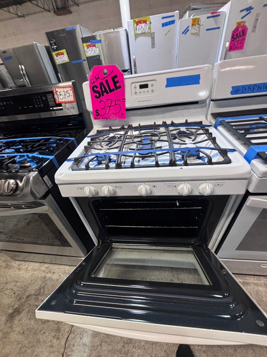 >*special🔥frigidaire Gas range 5 burner  bake ,broil Hi/Lo self clean in used-Refurbished 30” #BG776B