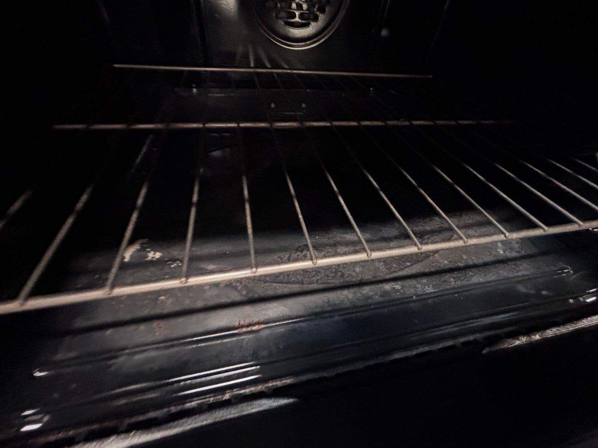 }sale🎈GE black electric 220v glass top range 5 burners bake Broil roast self clean black color 30" used-Refurbished working 💯with warranty  #BGE41B