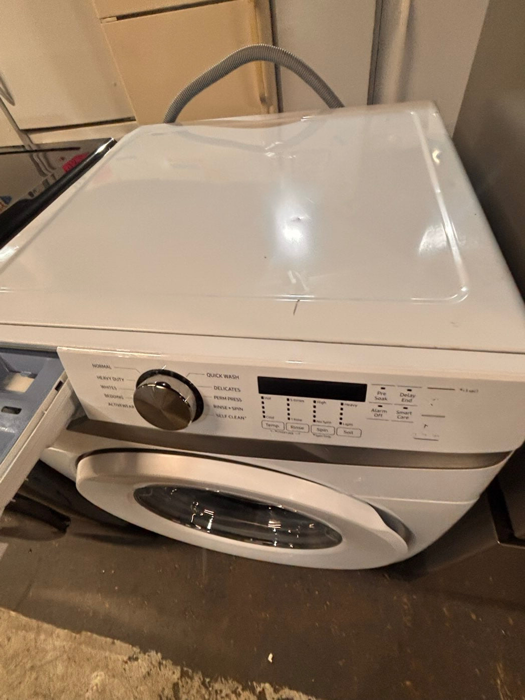 } SAMSUNG front load washer large capacity - in white  color working 💯  with warranty #WRW14TB