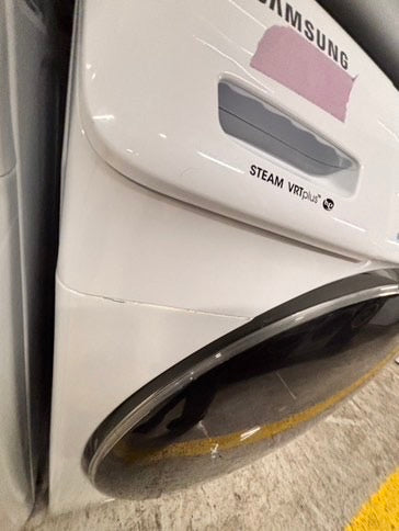 > Samsung washer 4.5 cu ft & dryer 7.5 cu ft set electric 220v front load stackable or side by side - sensor dry He white color  #WD3BLSET