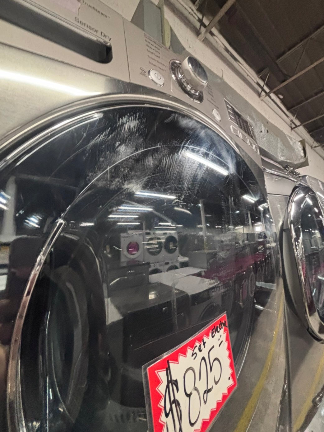 >*LG washer & dryer set electric 220v front load stackable or side by side - sensor dry in gray  #WGDS42BSET