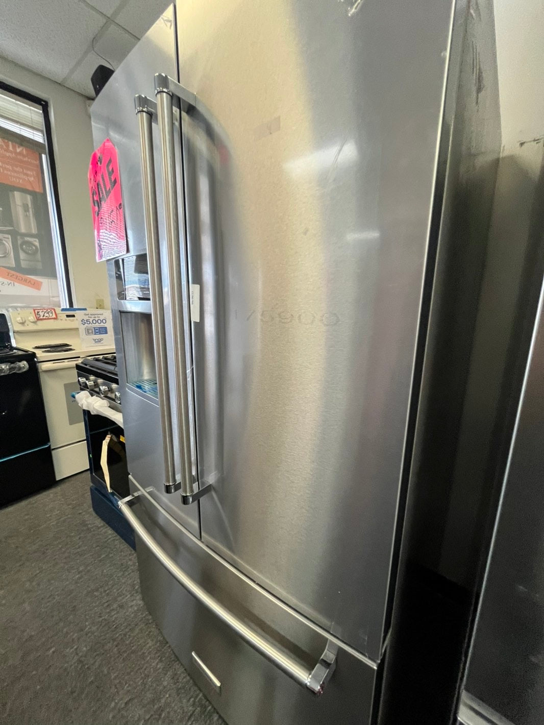 🎉🥳 =2Pcs package kitchen. New scratch&Dent Kitcheniad 36” French Door fridge stainless steel & Gas range 5 burner stainless steel 30” #RFRGA24BL