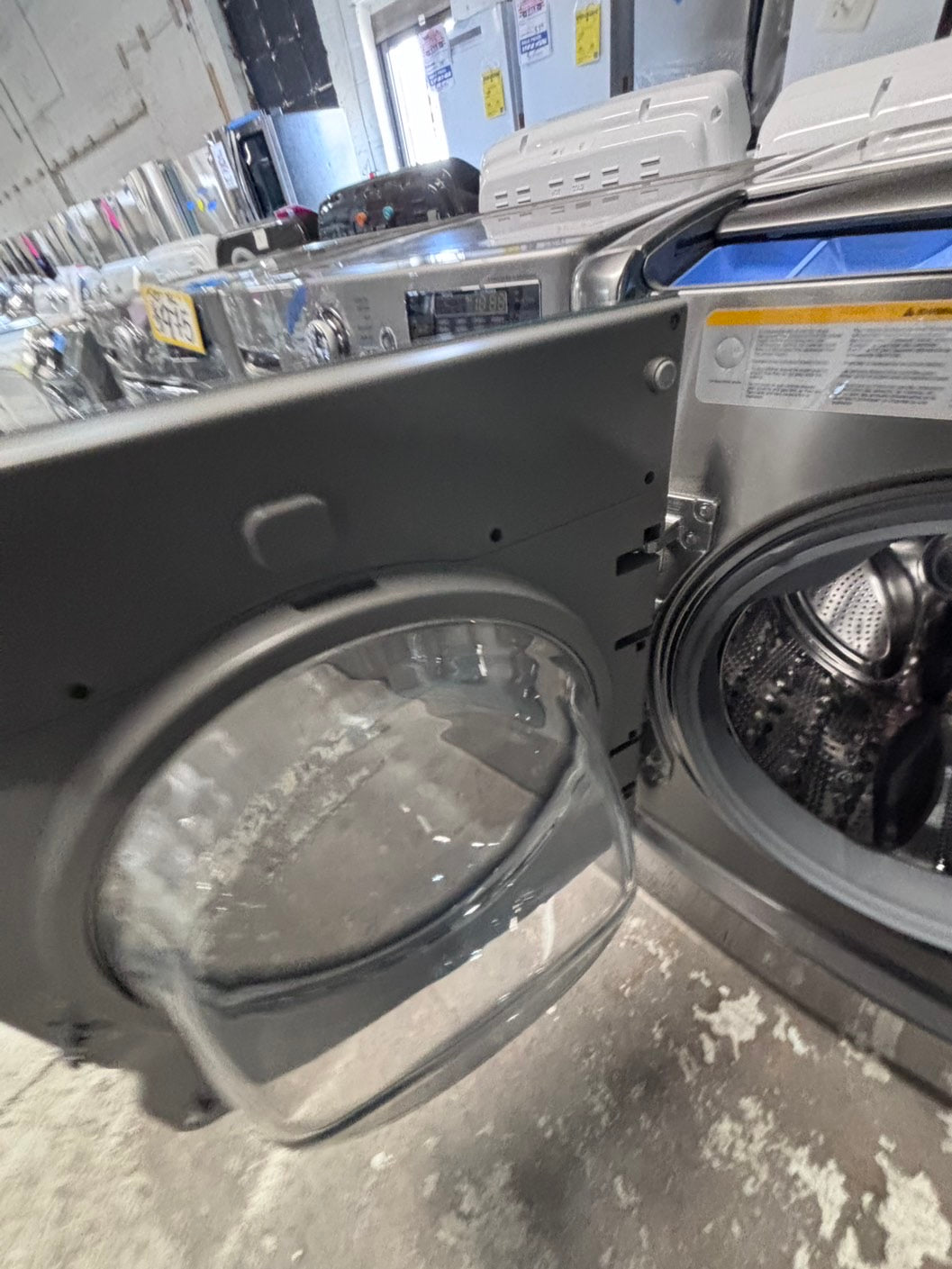 >*LG mega capacity gray front load washer large capacity stackable or side by side  29” in used-Refurbished #MCP44WB