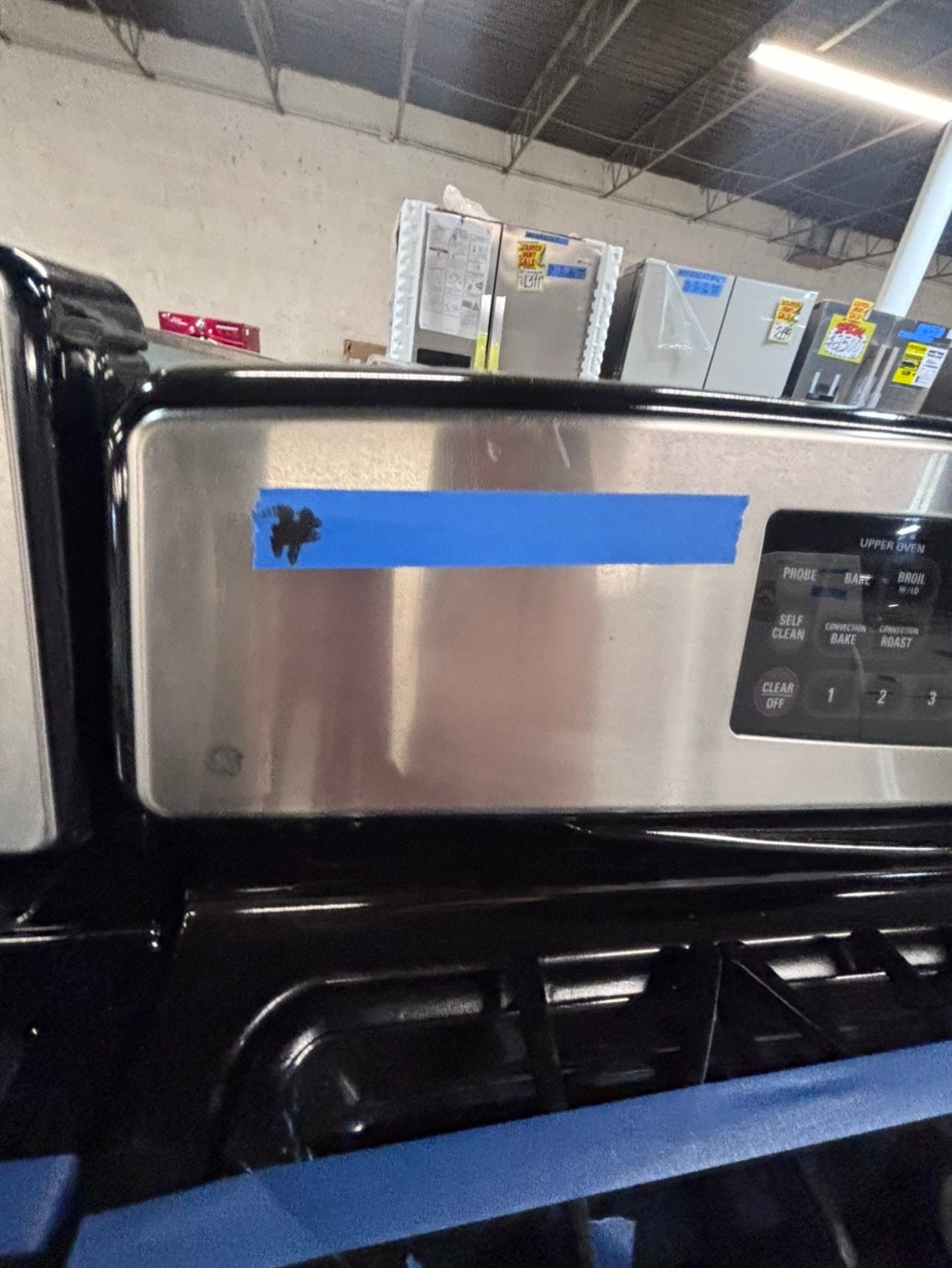 >GE  Gas range 5 burner bake broil Hi/Lo self clean in stainless steel used-Refurbished 30” #GEG1X2B