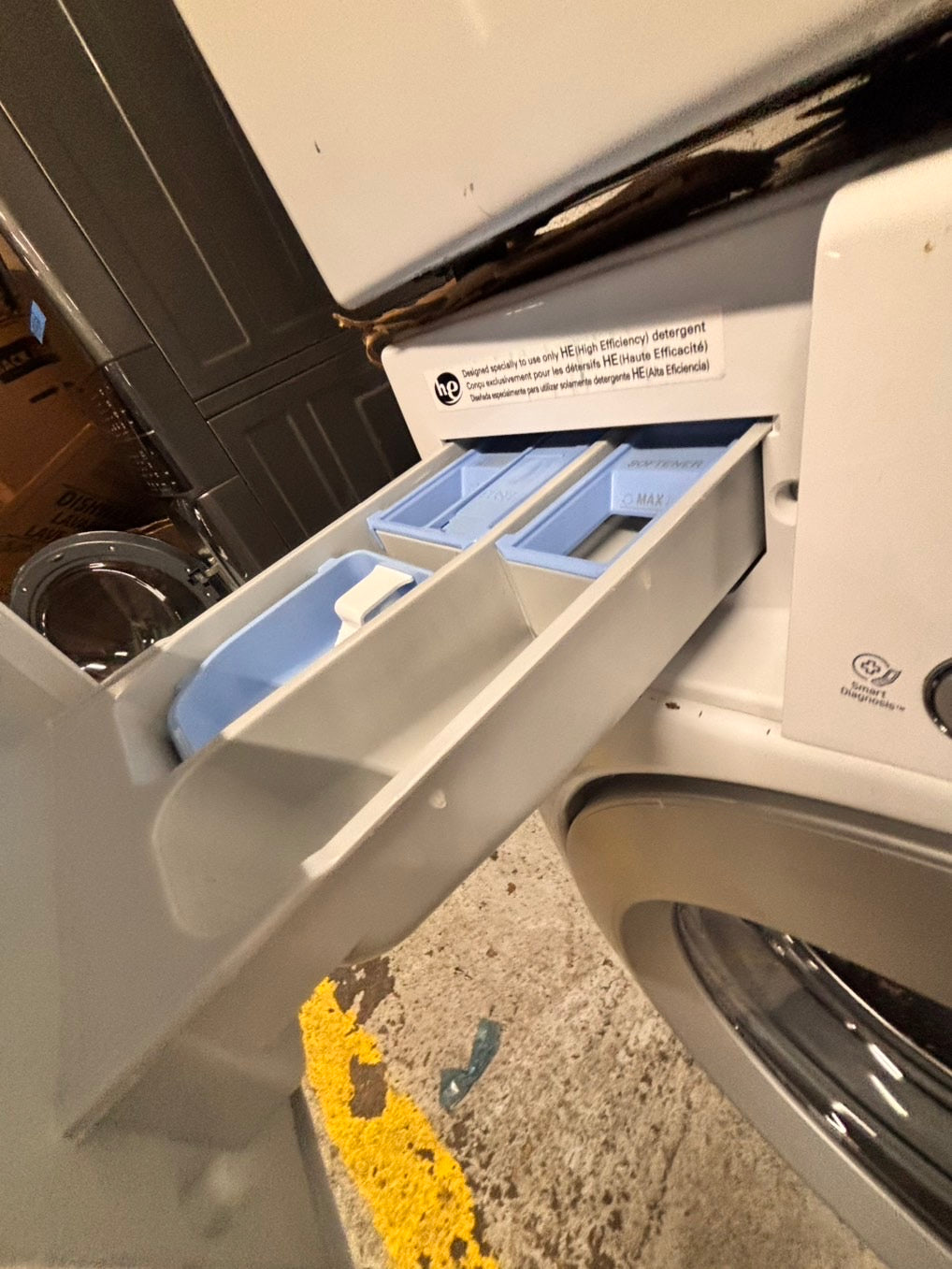>sale🎈LG steam washer 4.5cu.ft white color stainless steel drum large capacity used-refurbished #WF447B