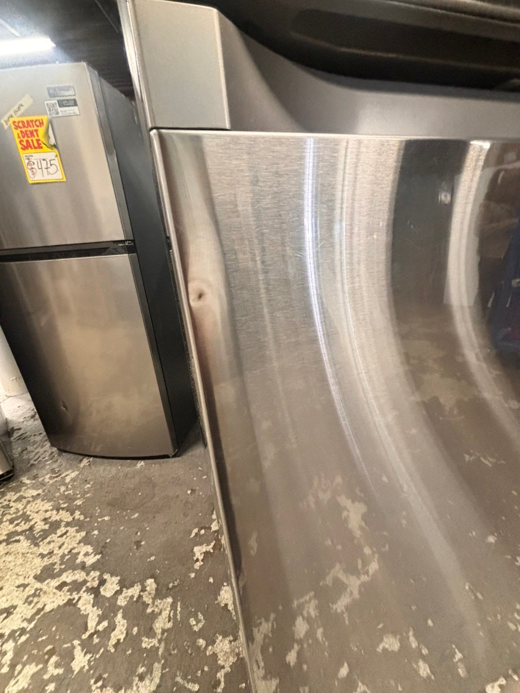 >29” samsung top freezer fridge stainless steel with ice maker inside used-refurbished #TRF8BL