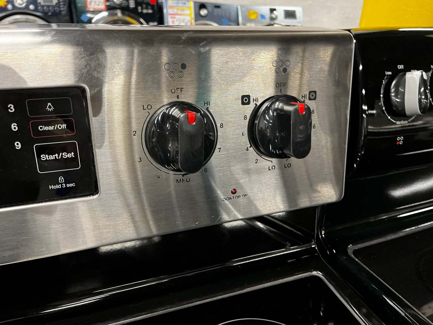 🎉 BLACK FRIDAY ⚡️ Samsung glass top electric range 220v 5 burner warm zone Refurbished stainless steel convection bake Broil roast self clean fast boil 30" #RE8944LB