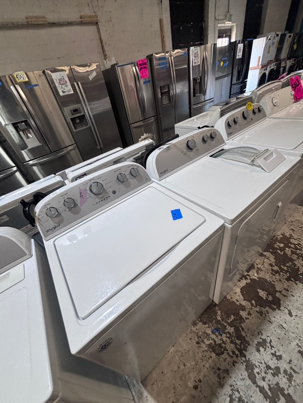 >*whirlpool top load washer  & electric dryer 220v  set top load side by side #TLSWT1YB