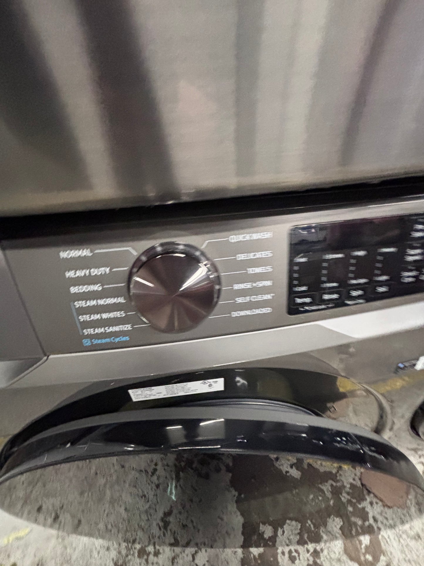 >>Samsung gray washer 4.5cu. ft. Large capacity, & electric dryer set in great condition 27” stackable or side by side  used-refurbished  #SFL19TB