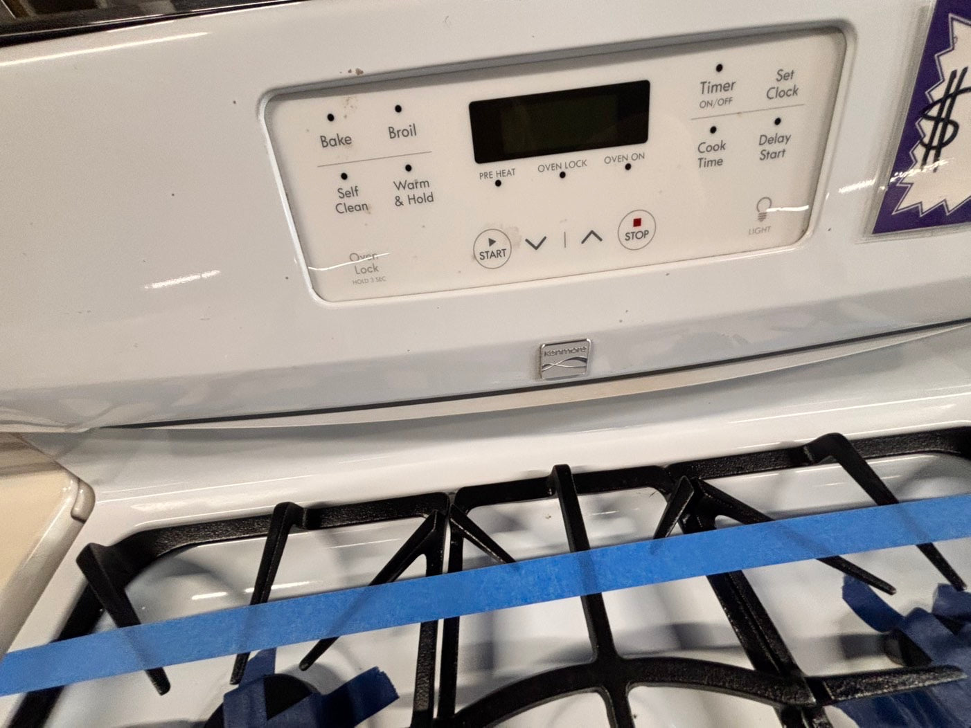 >kenmore Gas range 5 burner bake broil Hi/Lo self clean in off white used-Refurbished 30” #KGS142B