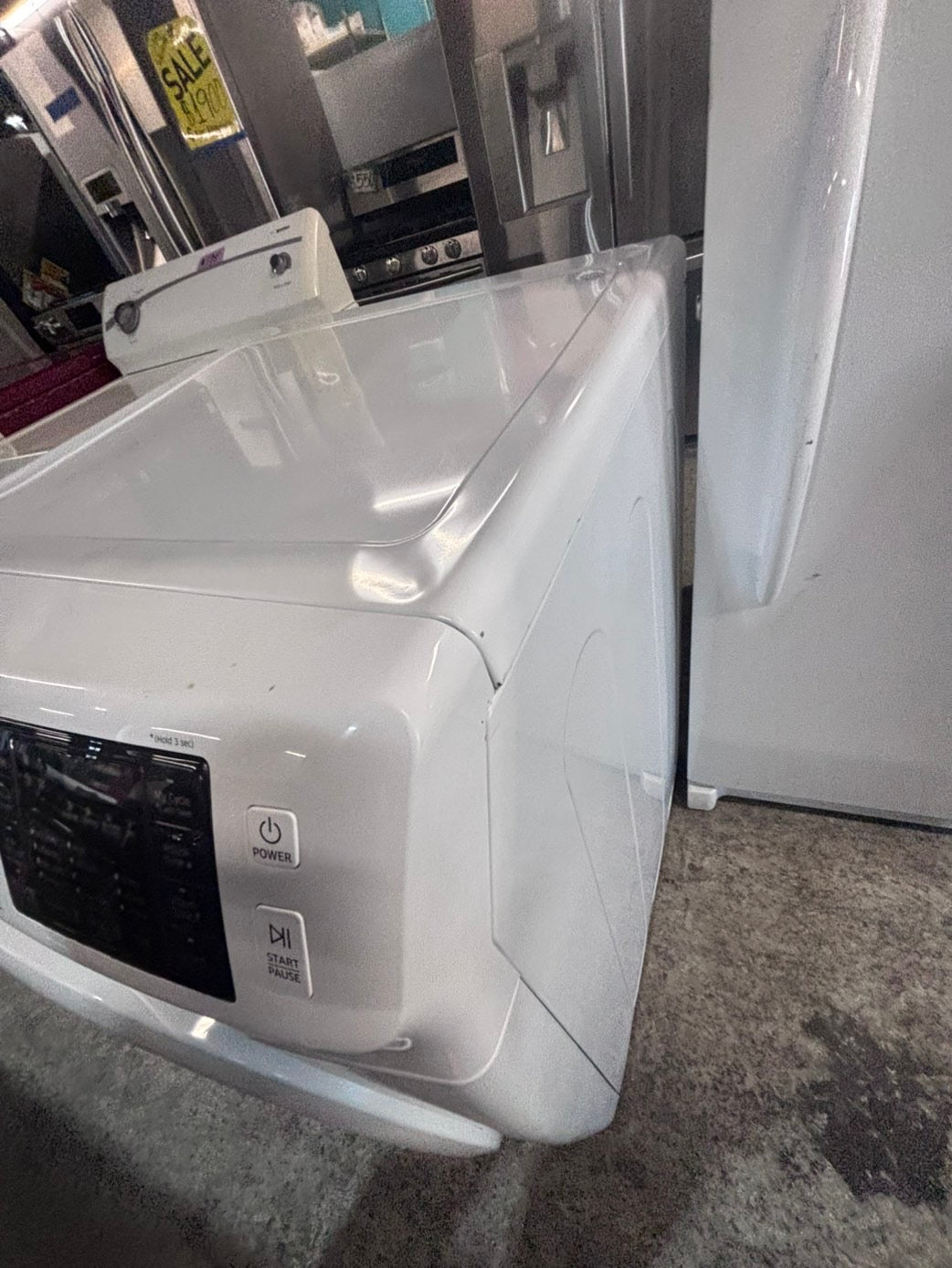>*July 4th sale 🔥🇺🇸 samsung steam sensor Dry front load stackable electric 220v dryer in white  color used-refurbished 27" #DEQQ4NB