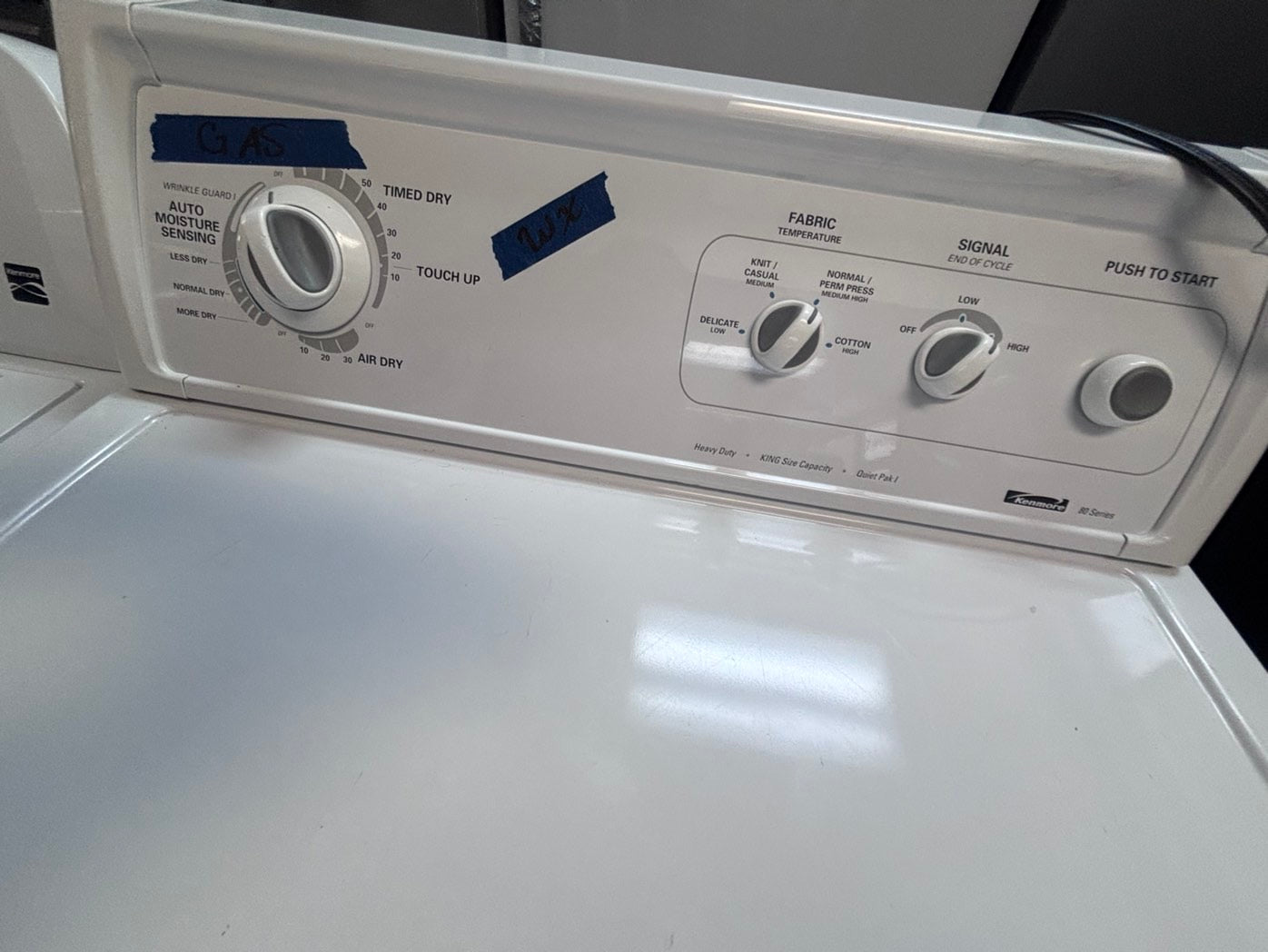 >>kenmore GAS dryer side x side large capacity 27" used-Refurbished #GDG76FL