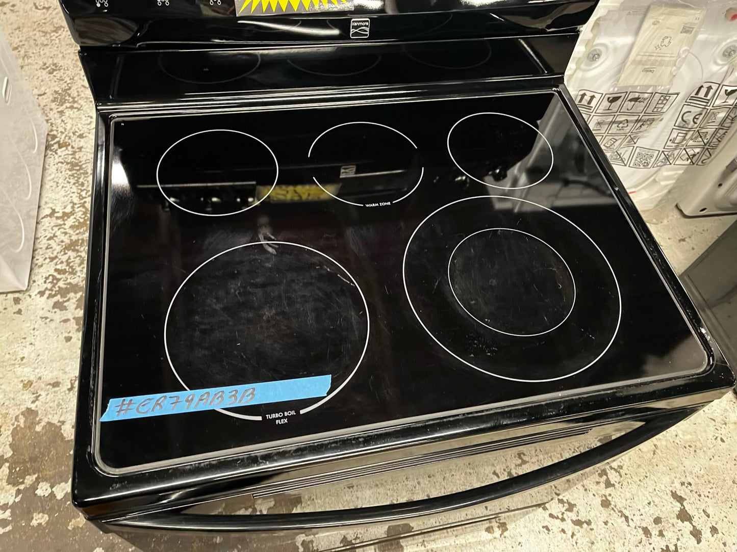 🎁Holiday Sale 🎄 Kenmore electric 220v glass top range 5 burner Refurbished convection bake Broil self clean black 30" #ER79AB3B