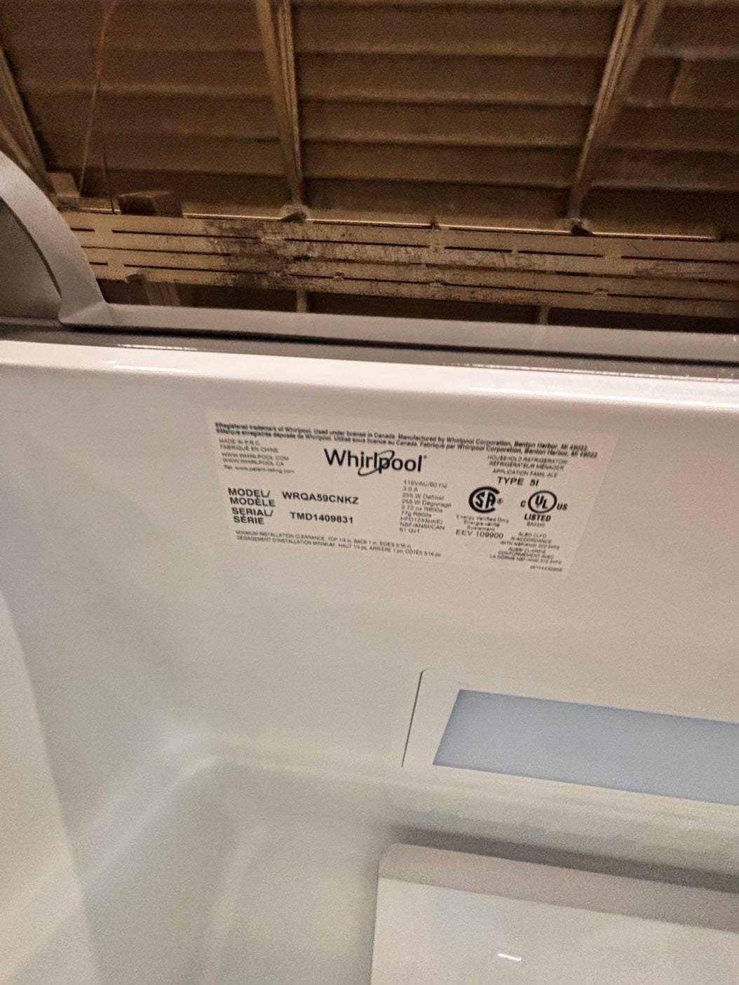 >special🎈New open box 📦 costumer return whirlpool- 23 cu. ft. Counter depth 19.4 cu. ft. Counter Depth French Door Refrigerator in Fingerprint Resistant .. #RWVYY41B