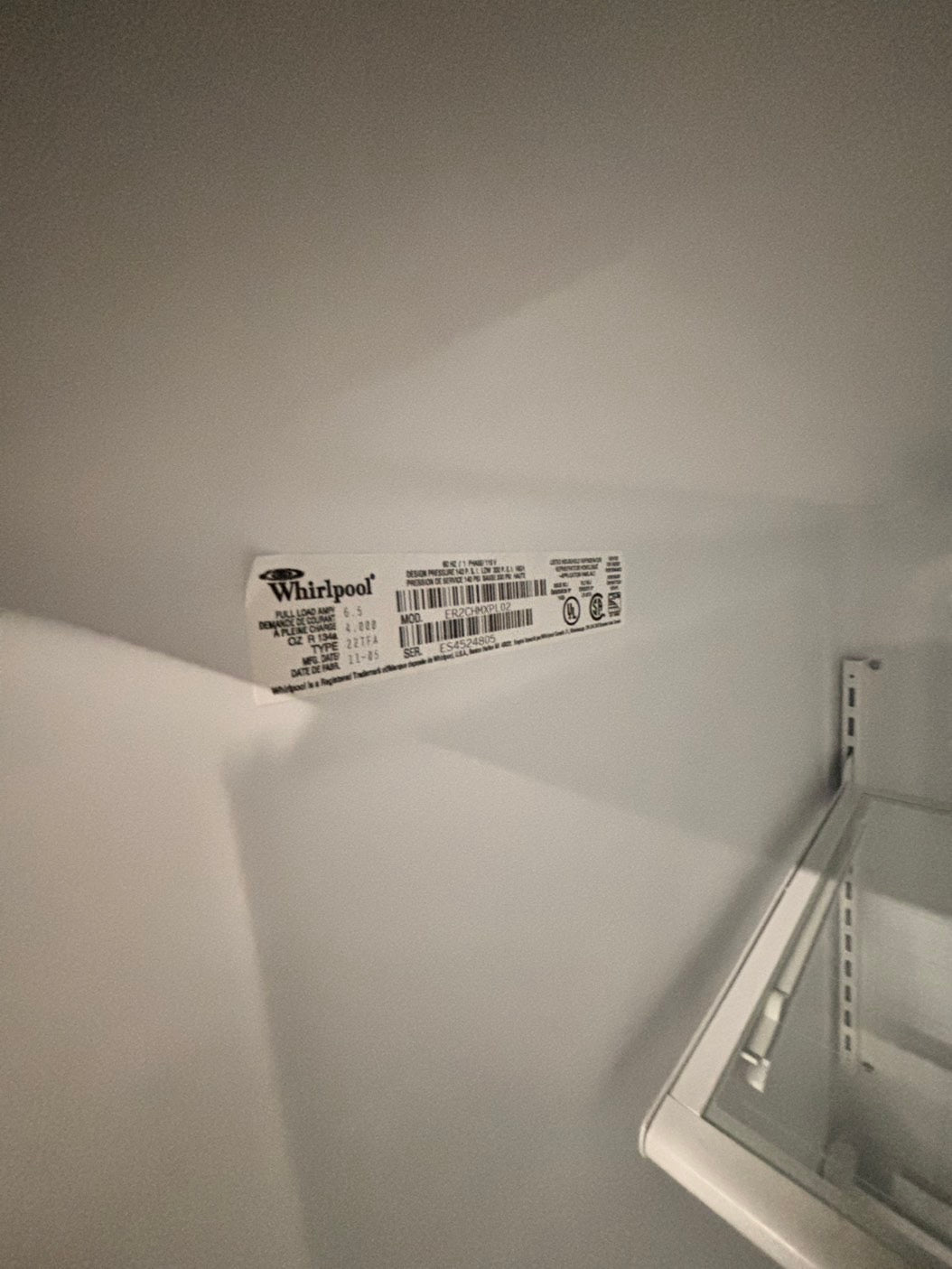>Special🎈Whirlpool 33” Top freezer fridge in stainless steel color               used-refurbished #RFQ213B