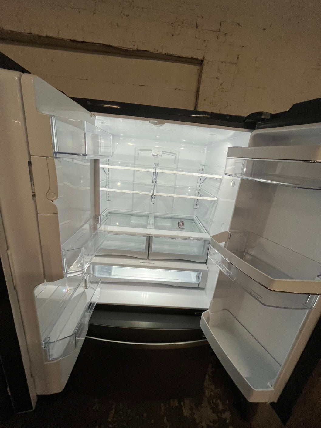 *🔥Black Friday Deal🔥Used | Refurbished GE 36” French door refrigerator slate color w/ice water dispenser 36" stock number #RFGP23PB