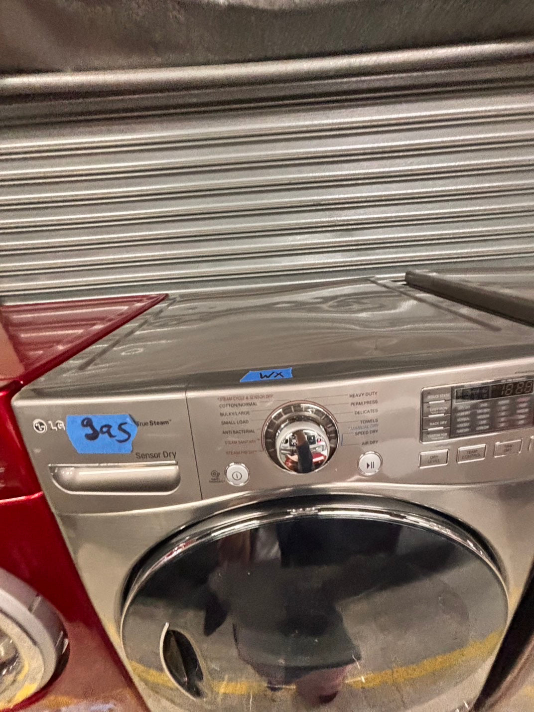 >special 🔥LG GAS  washer large capacity& dryer steam set front load stackable or side by side gray 27” in used-Refurbished #FWP33BSET