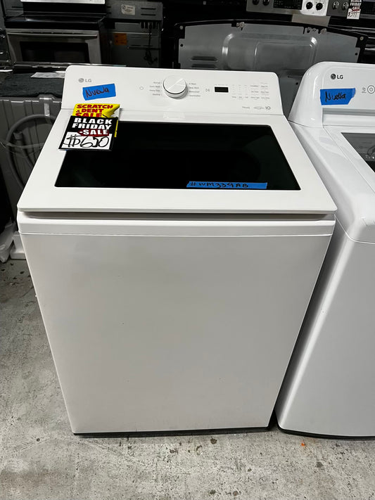 Open Box 📦 scratch & dent - LG High Efficiency 4.8 cu. ft. Mega Capacity Smart Top Load Washer with 4-Way® Agitator, EasyUnload™ & AI Sensing Stock number #WM339AB